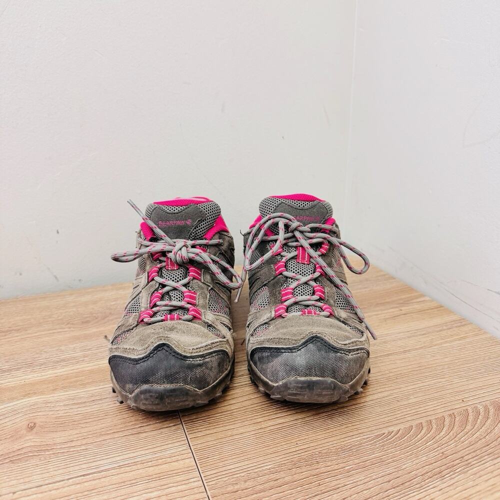 Bearpaw Women's Olympus Hiker shoes Gray And Pink Size 8 - Picture 3 of 11